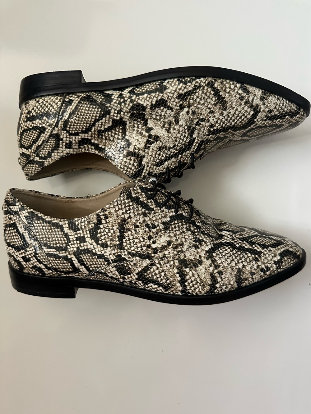Cole Haan Women's Snake-Print Flats in Natural and Black